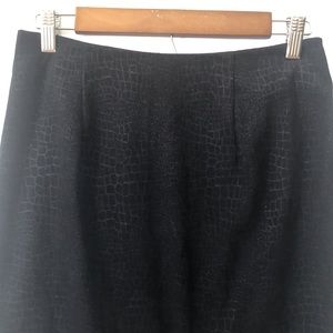 Vintage I.N. Studio Faux Suede and alligator print pencil skirt sz8